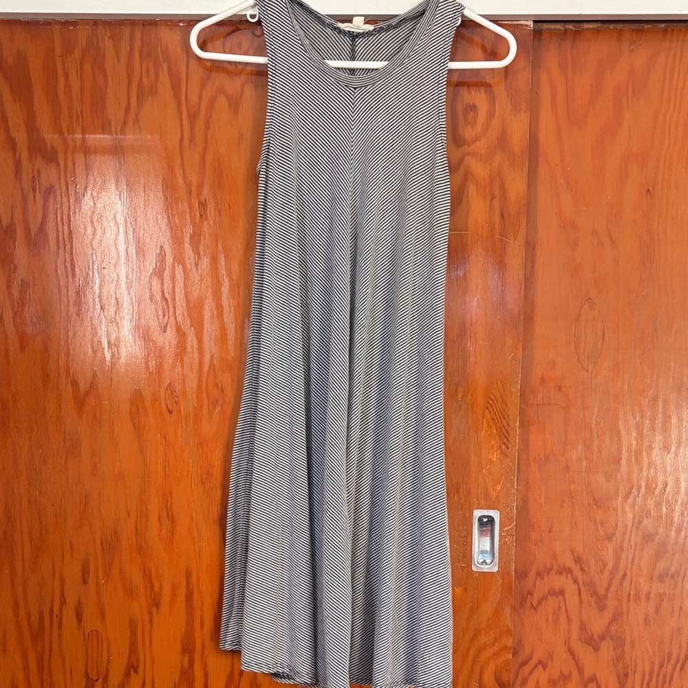 Rolla Coster Black and White Striped Midi Dress